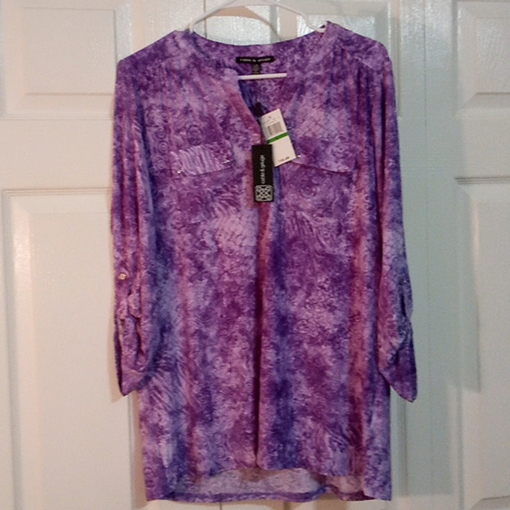 Cable & Gauge women's shirt 👕 purple
